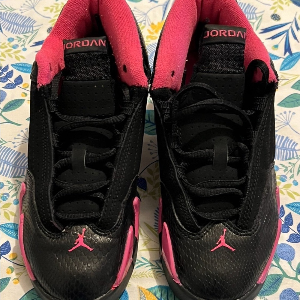 Jordan Black and Pink Sneakers